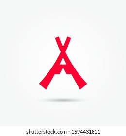 Letter A abstract vector template. business logo concept vector illustration. Design element. icon or symbol template