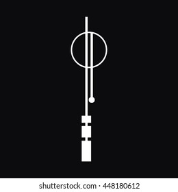 I letter abstract white black