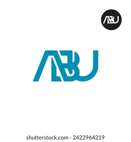 Diseño de logotipo de monograma de carta ABU