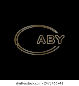 Letra ABY Plantilla de diseño de logotipo con simple y único