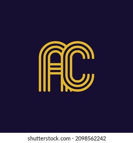 Letter AC alphabet Logo sign symbol. Modern vector logo design for the business, and company identity.