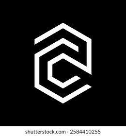 Letter AC or CA creative monogram logo