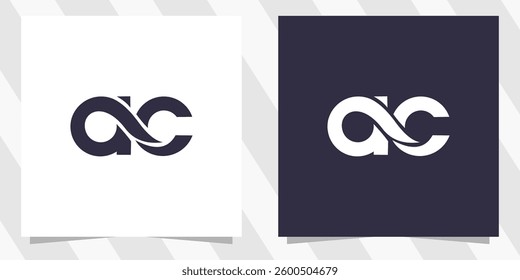 letter ac ca logo design vector