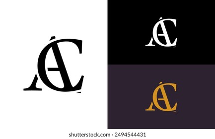 letter ac or ca logo icon design vector. template for unique design logo.