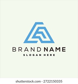 letra AC concepto logo diseño Vector Plantilla