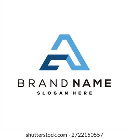 letra AC concepto logo diseño Vector Plantilla