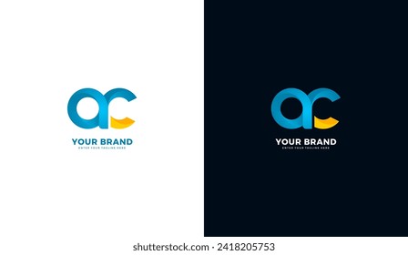 Letter ac infinity logo. Graphic design vector