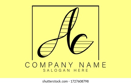 Letter AC initial logo design template elements or monogram etc