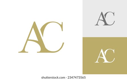 Letter AC initial monogram logo design