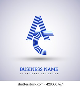 Letter AC linked logo design. symbol for your business or company identity.