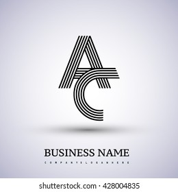Letter AC linked logo design. Elegant symbol for your business or company identity.