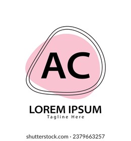 logotipo AC de la letra. A C. Ilustración vectorial del diseño del logotipo de AC para empresas creativas, empresas, industria
