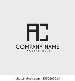 letter AC for logo design