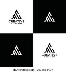 letter AC logo design simple vector