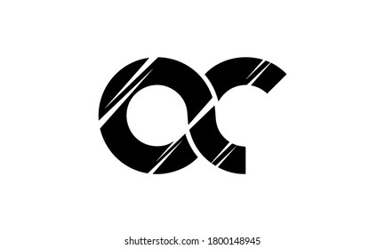 Letra AC patrón de diseño de logotipo vectorial