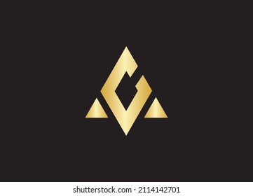 Letter AC logo design template elements