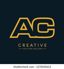 Letter AC Logo. Initial Letter Design Vector