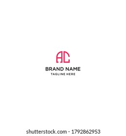 Diseño de plantillas de logotipo AC de carta en ilustración vectorial 