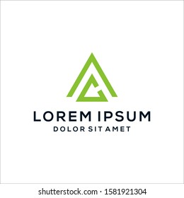 Letter AC Logo - Vector