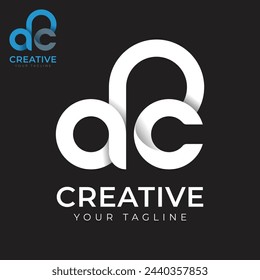 Letter ac logo, vector design template