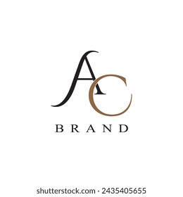 letter AC logo,AC Logo,AC Letter Logo Design, AC elegant logo template,AC company linked letter logo, initial AC abstract geometric logo template vector illustration,tshirt design.