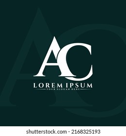 Letter AC luxury logo design vector