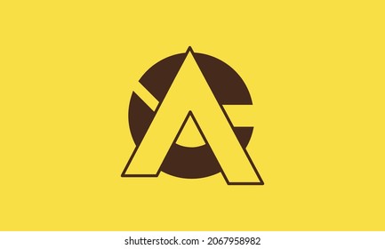 Logo des Negativzeichen-Designs von Letter AC