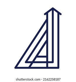 letter A accounting business triangle with arrow logo Icon Illustration Brand Identity