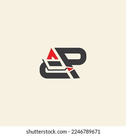 Ilustración vectorial de diseño de logotipo ACP de carta