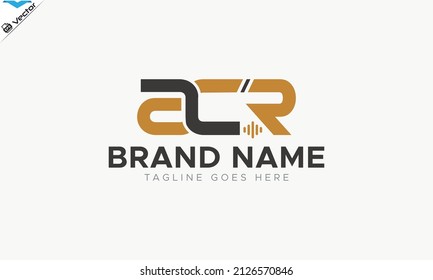 Letter ACR Podcast logo perfect for recording studio logo