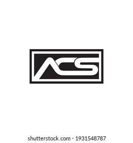 Letter ACS logo design template elements .