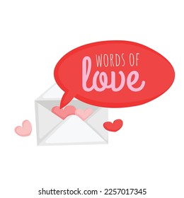 Letter Act Of Love Valentine Illustration vector Clipart