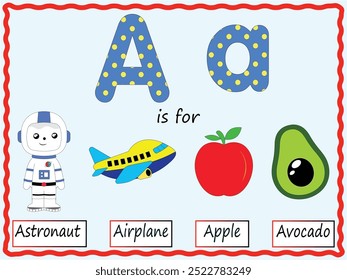Letter A Activity, Alphabet  worksheet for preschool kids 
