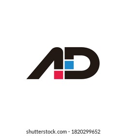 letter ad abstract windows geometric simple logo vector