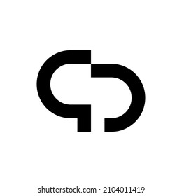 Letter AD AP logo template