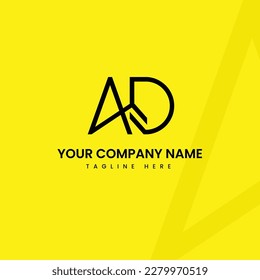 Letter AD business minimal logo