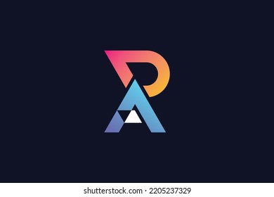 Diseño del logotipo de la carta AD o DA