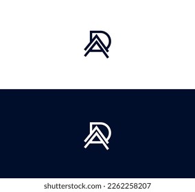 Letter AD, DA Logo Design with Creative Modern Trendy Typography. AD, DA letter logo.