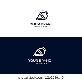 Letter AD, DA Logo Design with Creative Modern Trendy Typography. AD, DA letter logo.