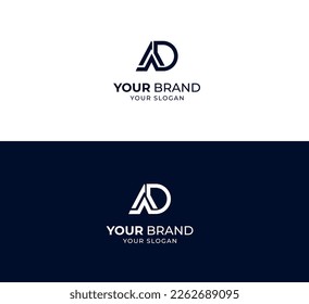 Letter AD, DA Logo Design with Creative Modern Trendy Typography. AD, DA letter logo.