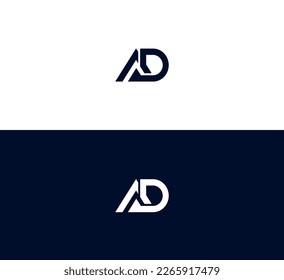 Letter AD, DA Logo Design with Creative Modern Trendy Typography. AD, DA letter logo.