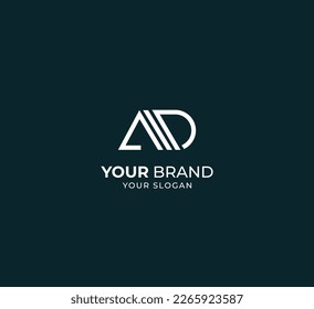 Letter AD, DA Logo Design with Creative Modern Trendy Typography. AD, DA letter logo.