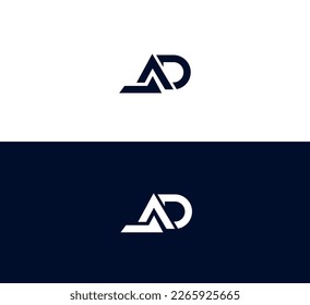 Letter AD, DA Logo Design with Creative Modern Trendy Typography. AD, DA letter logo.