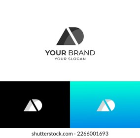 Letter AD, DA Logo Design with Creative Modern Trendy Typography. AD, DA letter logo.