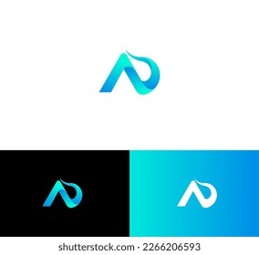 Letter AD, DA Logo Design with Creative Modern Trendy Typography. AD, DA letter logo.