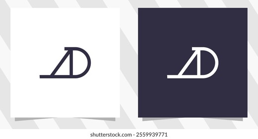 letter ad da logo design vector