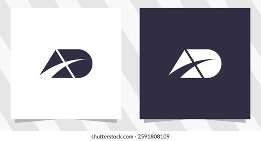 letter ad da logo design vector