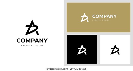 Letter AD, DA logo identity design for your brand company or startup business logo