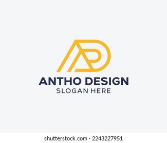 Letter AD DA Simple Monogram Logo
