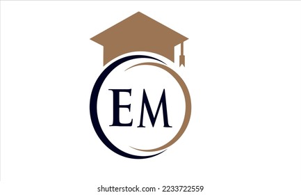 Letter ad education logo concept with educational vector image